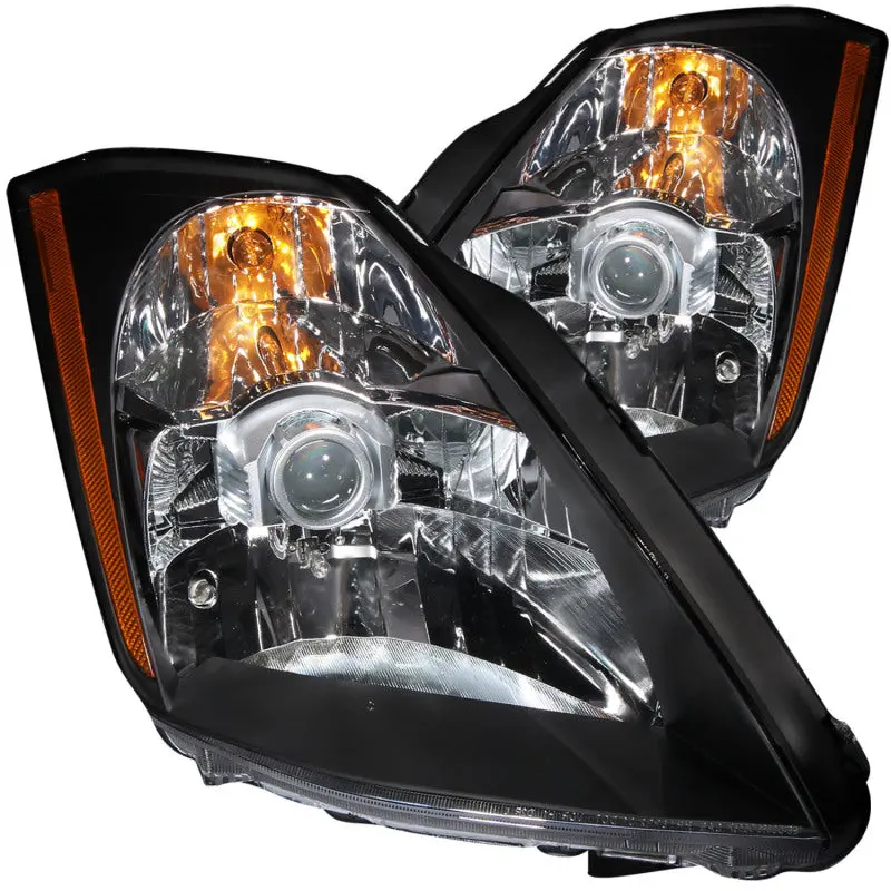 Anzo Crystal Clear Projector Headlights With Black Housing For 2003–2005 Nissan 350Z 1