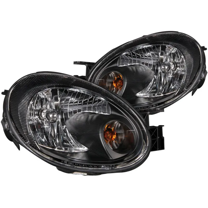 Anzo Crystal-Effect Black Headlights For 2003–2005 Dodge Neon 1