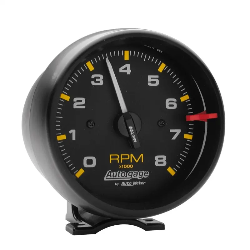 Autometer Autogage Black Tachometer – 8,000 Rpm, Pedestal Mount Design 1