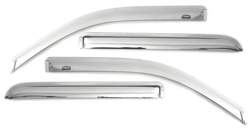 Avs Chrome Window Deflectors For 2020–2022 Chevrolet Silverado 1500 Ltd Extended Cab & Double Cab – Front & Rear Vent Visors (4-Piece) 1