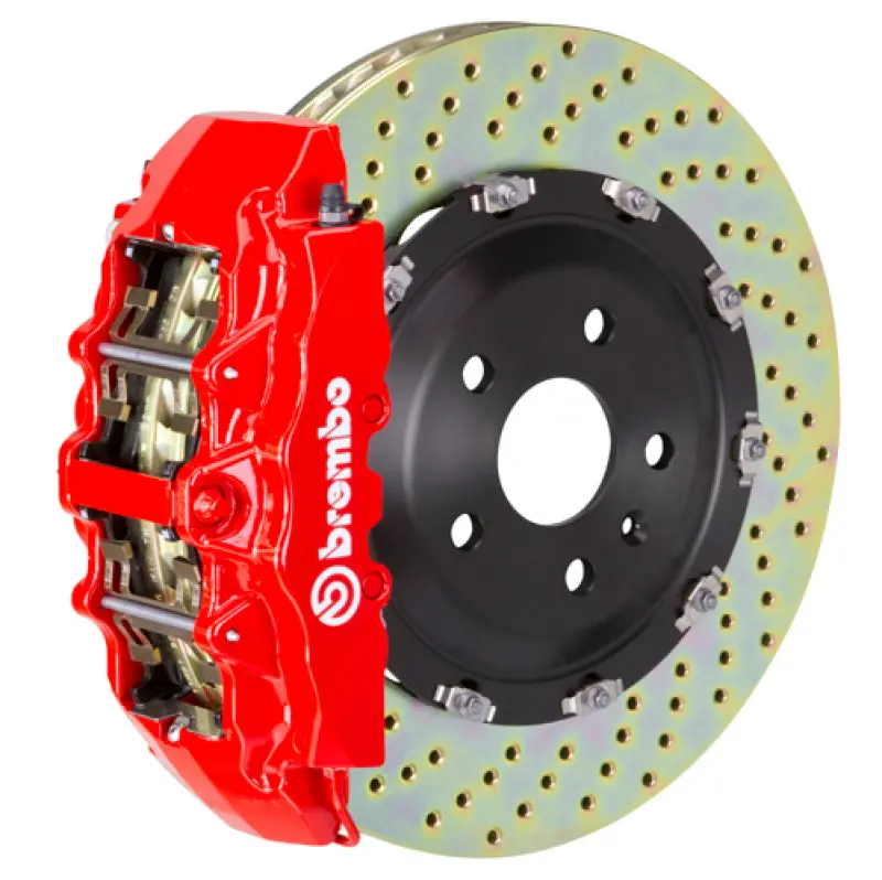 Brembo 23+ Z (Rz34) Front Gt Bbk 6 Piston Cast 380X34 2Pc Rotor Drilled-Red 1