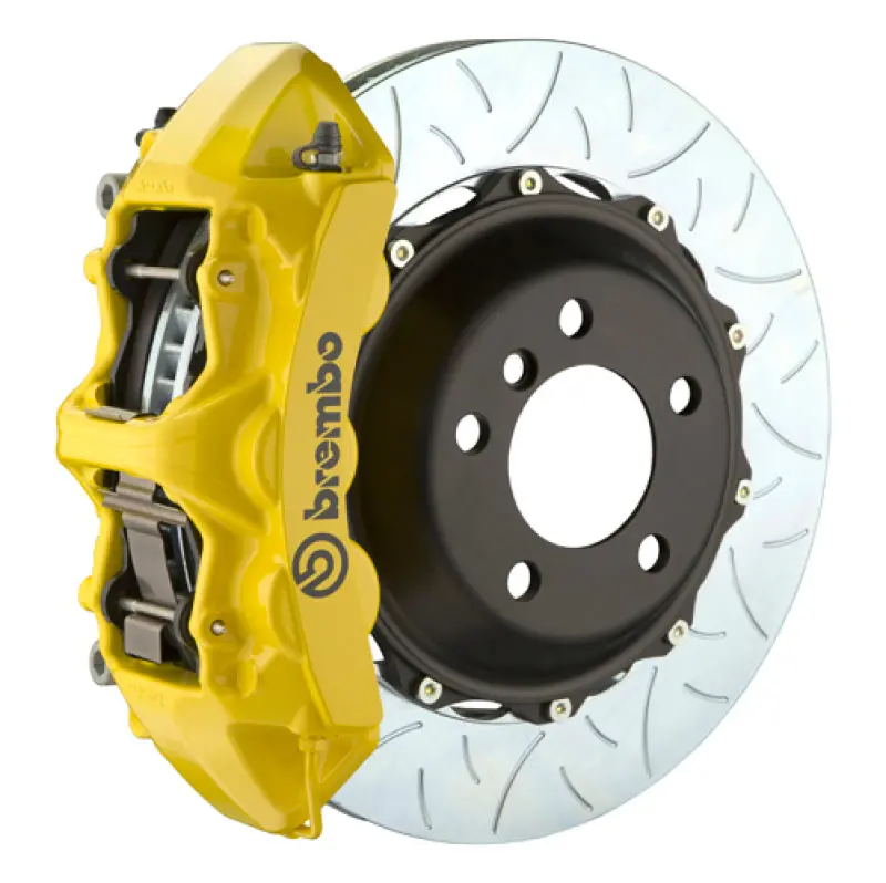 Brembo Gt Bbk Front Brake Kit – 380X32Mm Two-Piece Slotted Rotors, 6-Piston Calipers, Yellow Finish, Ferrari 360 Challenge Stradale Spec 1