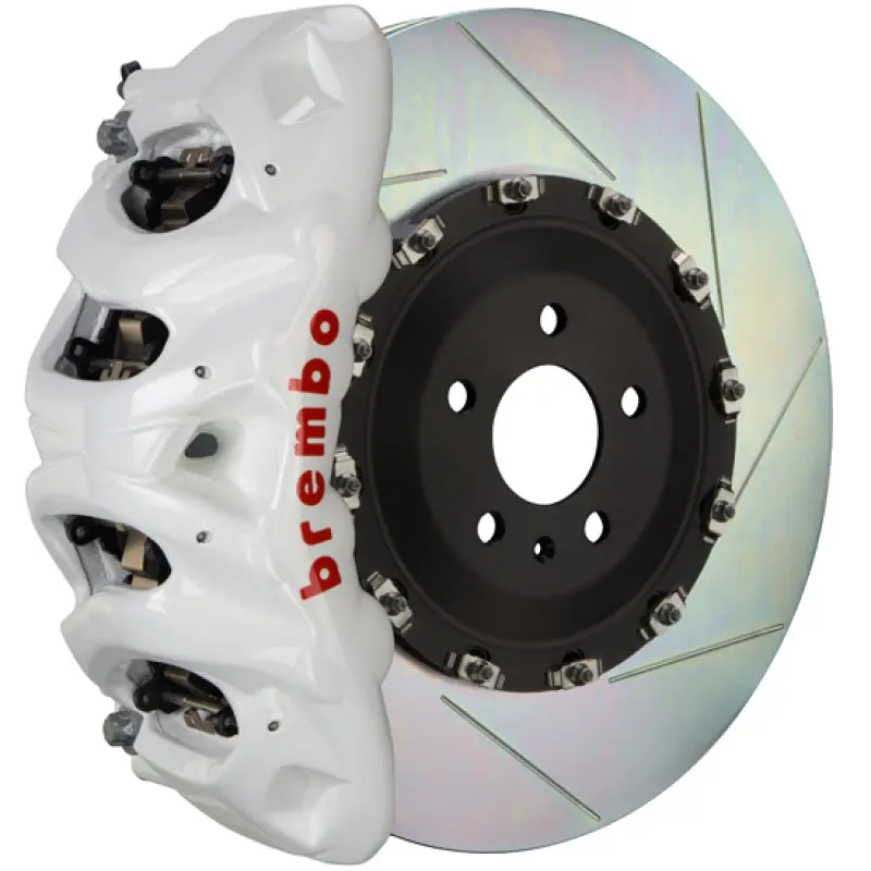 Brembo Gt Big Brake Kit For Tesla Model Y (2020+) – Front 6-Piston Calipers With 380X34Mm Slotted Two-Piece Rotors (White Finish) 1