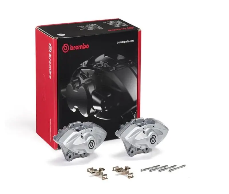 Brembo Oe-Style Rear X-Design Brake Calipers For Bmw M2/M3/M4/M235I – Silver Anodized, 2014–2021 Models 1