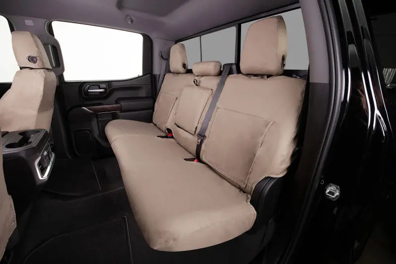 Covercraft Seatsaver Custom Front Seat Covers For 2015–2024 Ford Edge – Polycotton Blend, Taupe 1