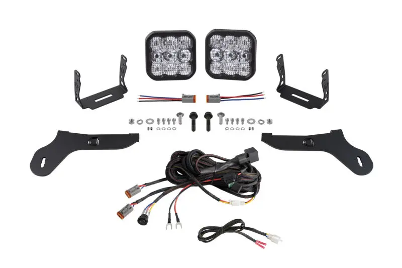 Diode Dynamics Ss5 Led Pod Light Kit For 2017–2020 Ford Raptor – Pro White Bumper Combo 1