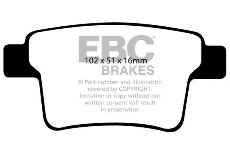 Ebc Greenstuff Rear Brake Pads – Low-Dust, Quiet Operation For 2004–2007 Ford Five Hundred 1