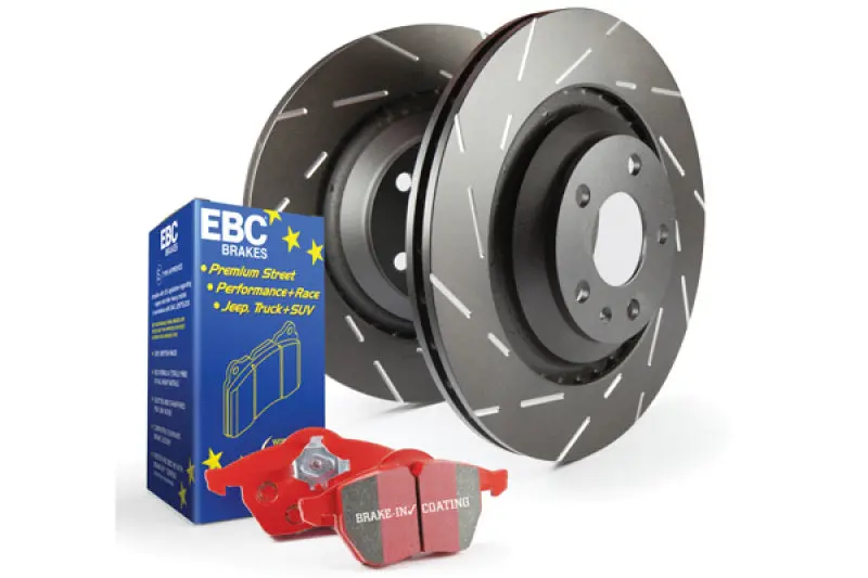 Ebc Redstuff S4 Brake Kit – High-Performance Pads And Usr Slotted Rotors 1