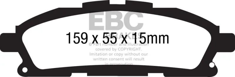 Ebc Ultimax2 Front Brake Pads For 2011+ Nissan Quest (3.5L) 1