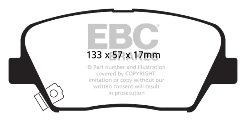 Ebc Ultimax2 Front Brake Pads For 2012+ Hyundai Azera 3.3L 1