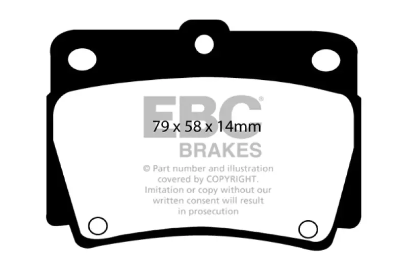 Ebc Ultimax2 Rear Brake Pads For 1997–2000 Mitsubishi Montero Sport 2.4L 1
