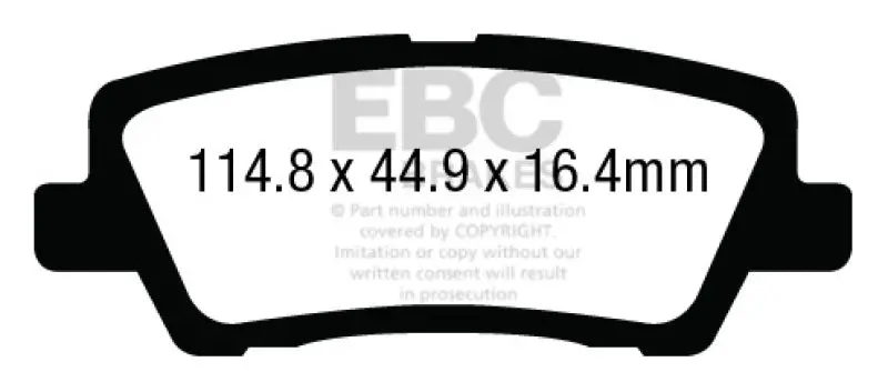 Ebc Ultimax2 Rear Brake Pads For 2012+ Cadillac Ats 2.0L Turbo Models 1