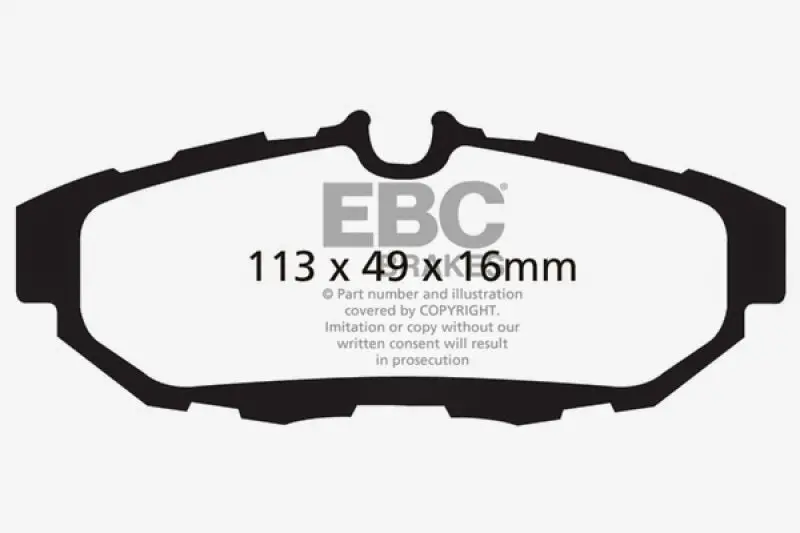 Ebc Ultimax2 Rear Brake Pads – High-Friction Compound For 2010–2014 Ford Mustang 3.7L V6 1