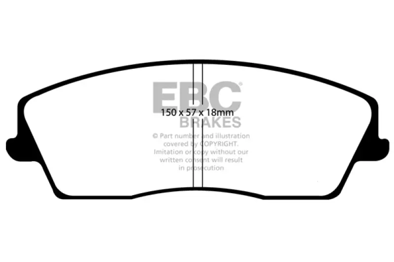 Ebc Yellowstuff Front Brake Pads For 2005–2009 Chrysler 300 2.7L 1