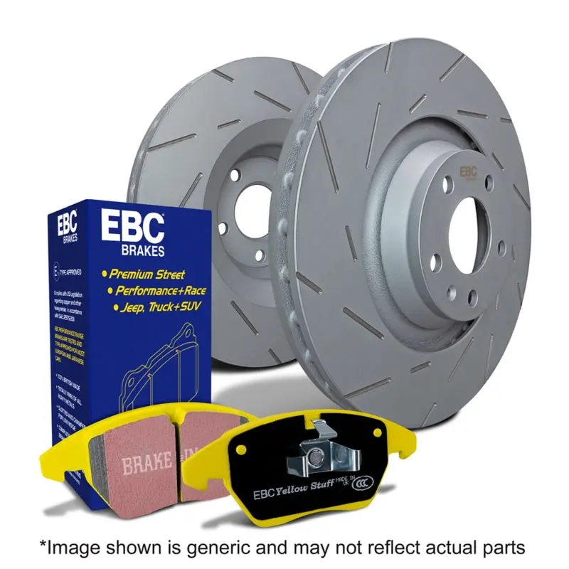 Ebc Yellowstuff High-Performance Brake Pad & Usr Slotted Rotor Kit (S9 Series) 1
