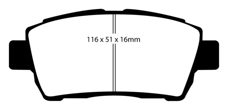 Ebc Yellowstuff High-Performance Front Brake Pads For 2011–2015 Scion Iq (1.3L) 1