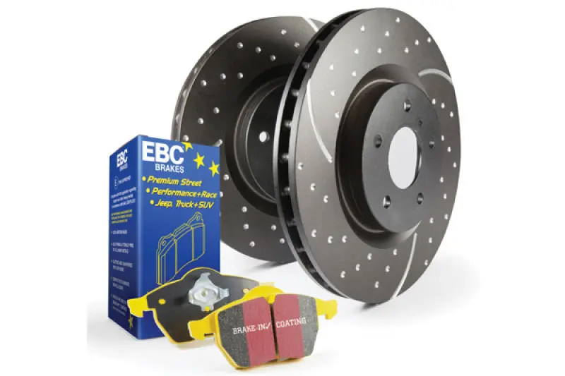 Ebc Yellowstuff Performance Brake Pad & Gd Slotted Rotor Kit — S5 Series 1