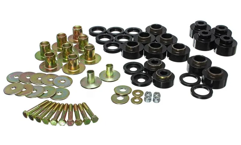 Energy Suspension Black Body Mount Kit – Polyurethane Replacement, Fits 1968–1972 Chevy Chevelle, Monte Carlo, Malibu, And El Camino 1