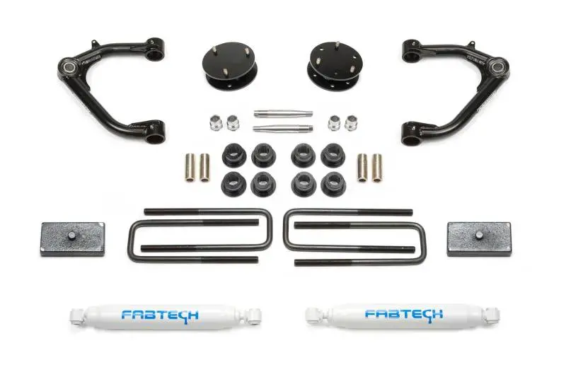 Fabtech 3-Inch Uniball Upper Control Arm System With Performance Shocks For 2019–2021 Gm C/K1500 Trucks 1