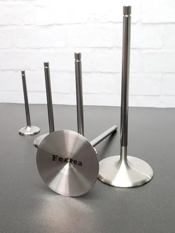 Ferrea Titanium Competition Exhaust Valve Set – 1.625" Stem, 5.14" Length, 25° Angle, +.200" Lift (8-Pack) For Chevy/Chrysler/Ford Small-Block Engines 1