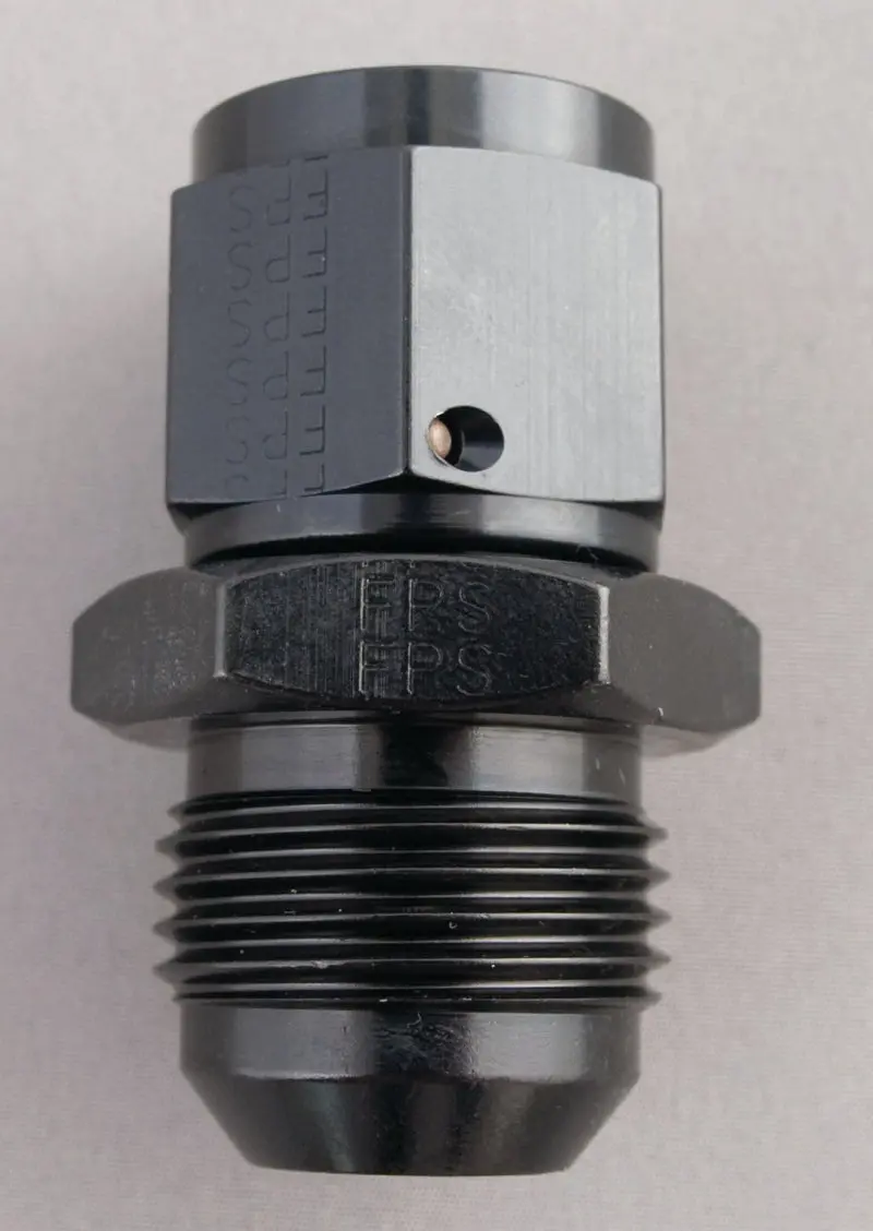 Fragola -12An To -8An Male Swivel Reducer Fitting – Black Anodized 1