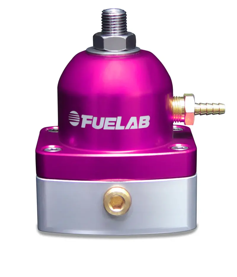 Fuelab 515 Tbi Adjustable Fuel Pressure Regulator – 10-25 Psi, Dual -6An Inlet, Single -6An Return, Purple Finish 1