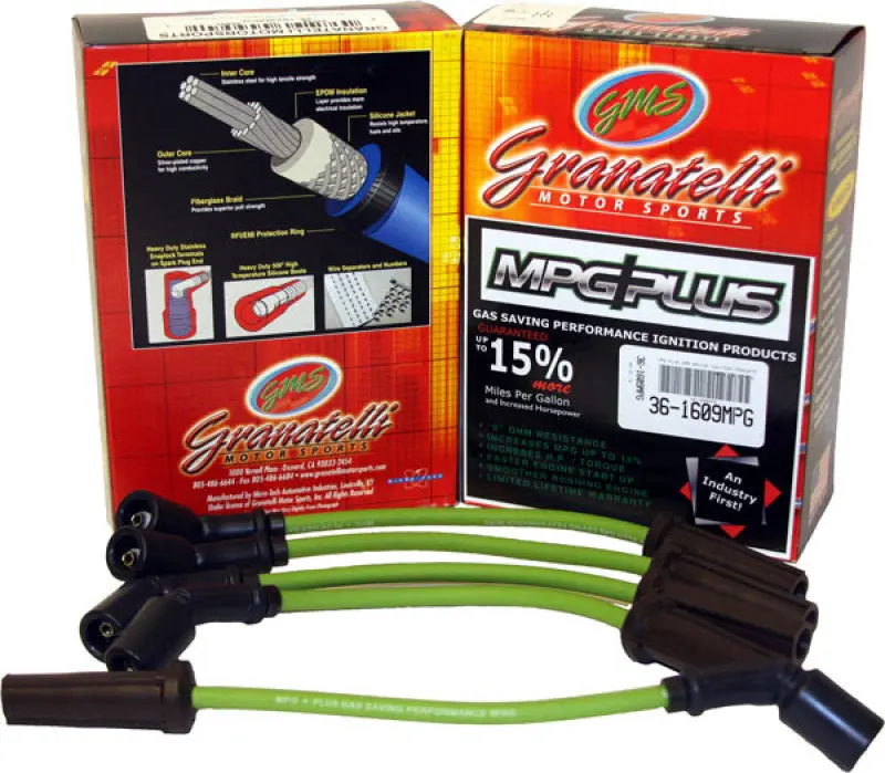 Granatelli Mpg Plus Ignition Wires – High-Performance Silicone Core, Fit 2001–2002 Mercury Cougar 2.5L Inline-6 Engines 1