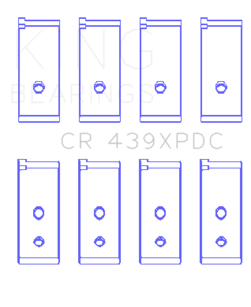 King Engine Bearings Connecting Rod Bearing Set – Honda B18A1/B18B1 (Standard Size) 1