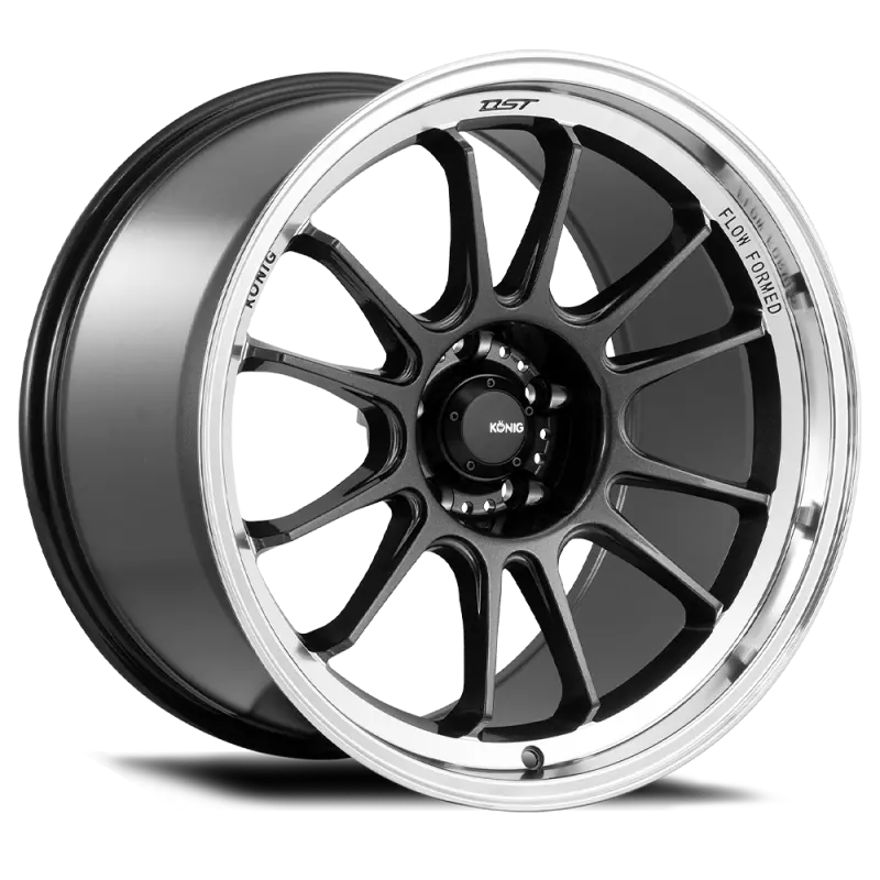Konig Hypergram Alloy Wheel – 18X8.5", 5X112, Et43, Metallic Carbon Finish With Machined Lip 1