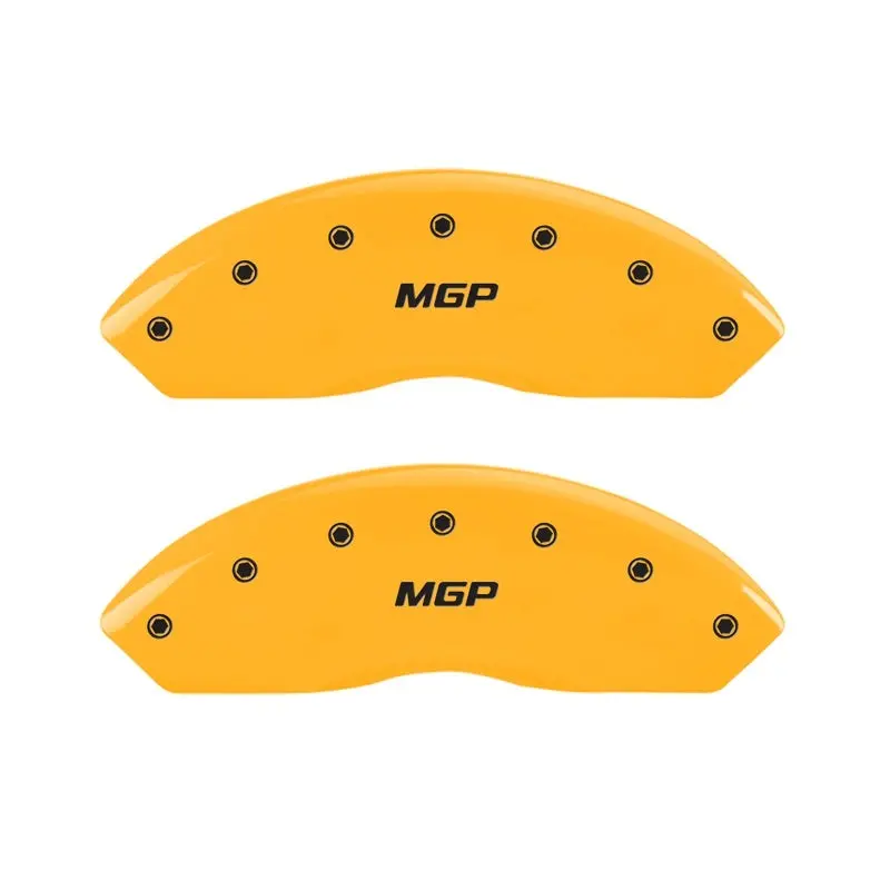 Mgp Engraved Front Caliper Covers For 1999 Chevrolet Tahoe – Yellow-Anodized Finish With Black Lettering 1