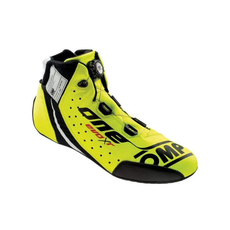 Omp One Evo X R Racing Shoes – Fluorescent Yellow, Size 47 (Fia 8856-2018 Certified) 1