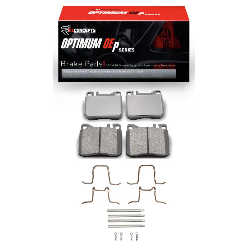 R1 Optimum Oe-Style Front Brake Pad & Hardware Kit – Mercedes-Benz 280Se (1979–1985) 1