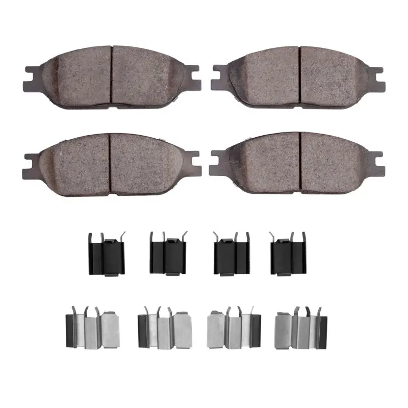 R1 Semi-Metallic Front Brake Pad & Hardware Kit For 1999–2003 Ford Windstar 1