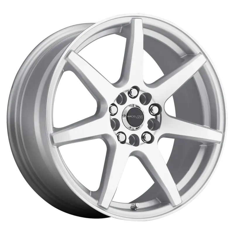 Raceline 131S Evo 17X7.5In / 4X100/4X108 Bp / 40Mm Offset / 72.62Mm Bore - Silver & Machined Wheel 1