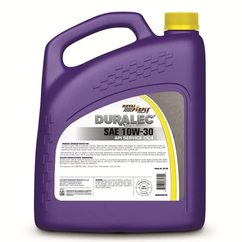 Royal Purple Duralec Super Diesel 10W-30 Ck-4 Motor Oil - 1 Gallon 1