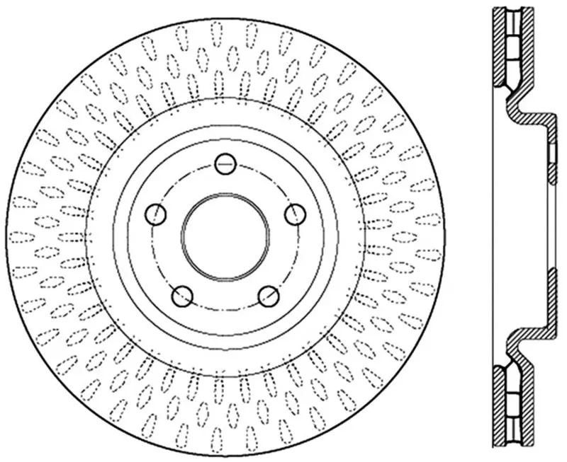 Stoptech Slotted Sport Brake Rotor – Front Left, 380Mm Diameter, For 2012–2018 Jeep Grand Cherokee Srt8 1