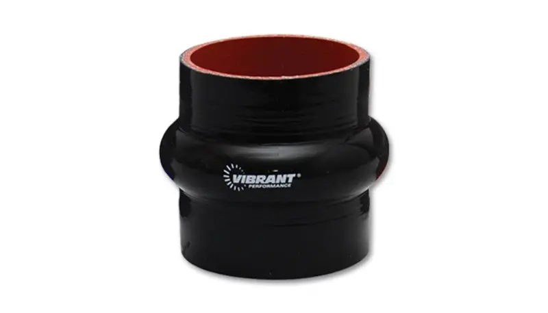 Vibrant 4-Ply Reinforced Silicone Hump Hose Connector — 2.5" Id × 3" Length (Black) 1