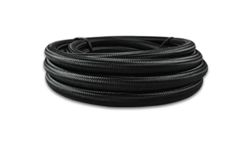 Vibrant -8 An Black Nylon Braided Flexible Hose – 5-Foot Length With Ptfe Liner 1