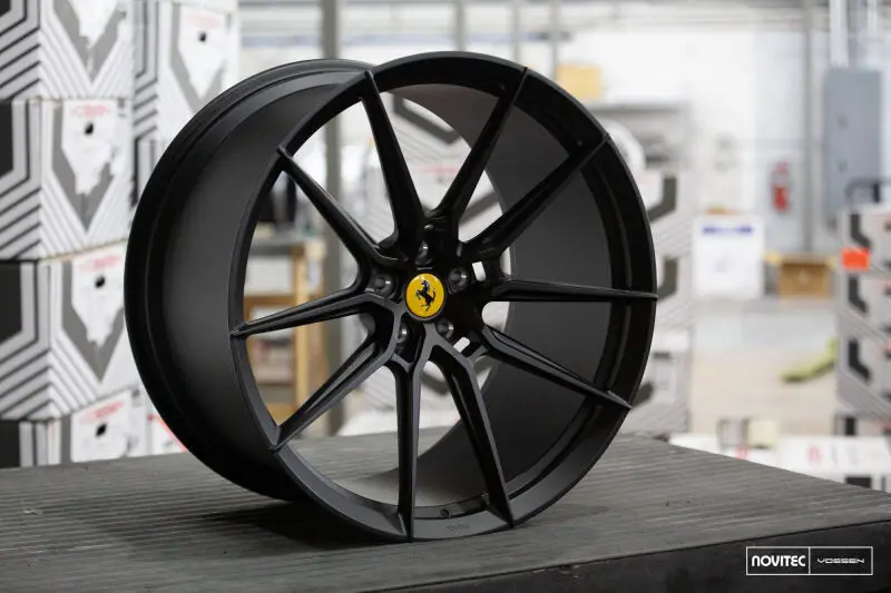 Vossen X Novitec Nf9 Satin Black Forged Wheel – 20X9.5", 5X114.3, Et28, Designed For Ferrari Sf90 Front Axle 1