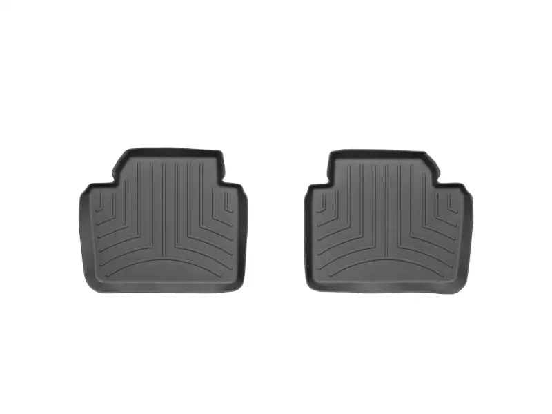Weathertech Custom-Fit Rear Floor Liners For 2012+ Bmw 3-Series – Heavy-Duty Black Thermoplastic 1