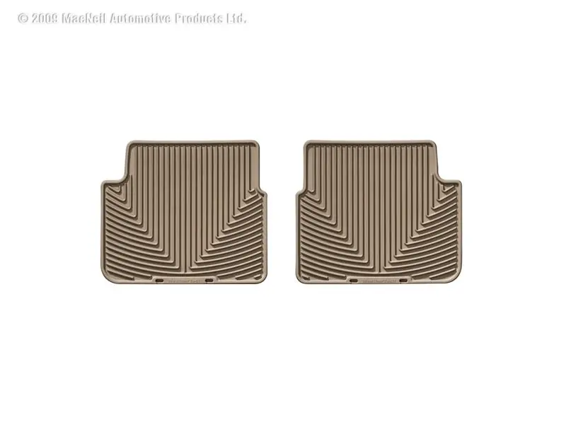 Weathertech Custom Rear Floor Mats — Tan Rubber, Designed For 2009–2013 Toyota Corolla 1