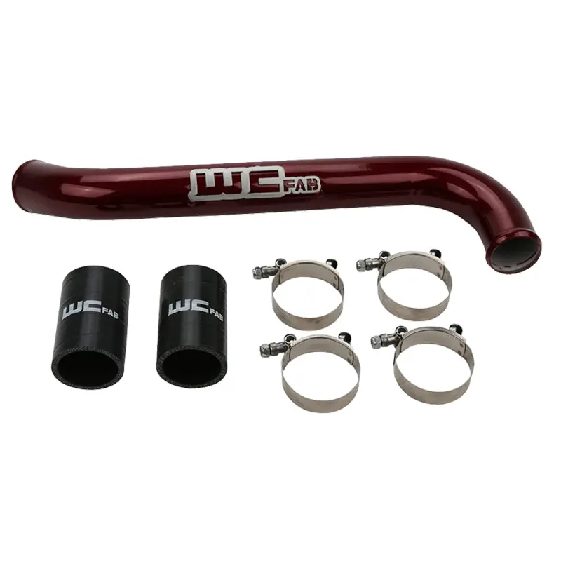 Wehrli Fabrication Upper Coolant Pipe For 2017–2019 Chevrolet 6.6L L5P Duramax (Red Finish) 1