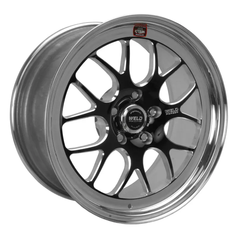 Weld S77 Forged Aluminum Wheel – 18X9.5In, 5X4.75 Bolt Pattern, 6.6In Backspace, Black Finish 1