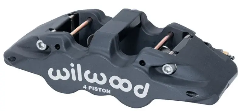 Wilwood Aero4 Left-Hand Caliper – Black Anodized, Dual-Piston (1.88″/1.62″), Compatible With 1.25″ Discs 1