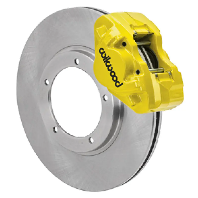 Wilwood D31 Front Brake Kit — 11.10" Slotted Rotors With Flex Lines, Fits 1969–1974 Porsche 911 (Yellow Finish) 1