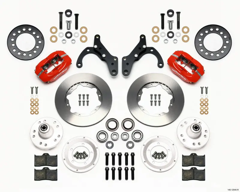Wilwood Forged Dynalite Front Brake Kit – 11" Rotors, Red Calipers (1969–1970 Impala / 1969–1982 Corvette) 1
