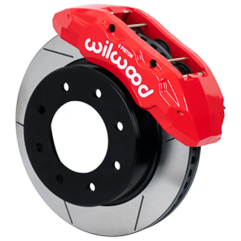 Wilwood Tx6-Dm Front Brake Kit – 15" Rotors, Red Calipers, Fits 2011–2012 Ford F-250/F-350 1
