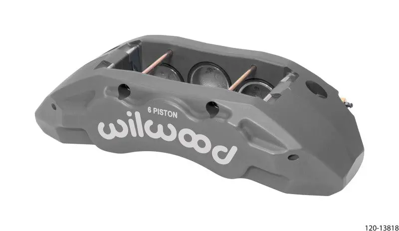 Wilwood Tx6R Left-Hand Caliper – Clear Anodized, Triple-Piston (1.75"/1.62"/1.62"), 1.38" Rotor Compatibility 1