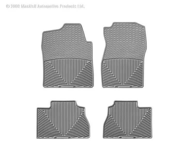 Wt Premium Rubber Rear Floor Mats – Grey Color, All-Weather Protection 1